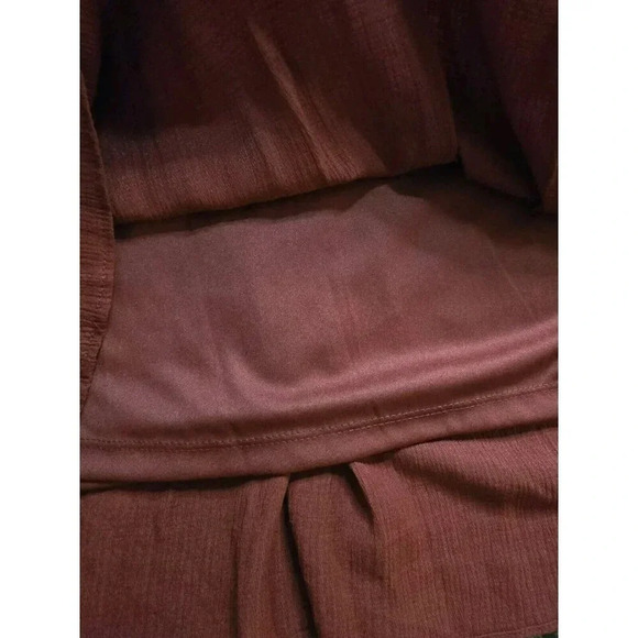 wonderly Boho Hippie Lottie Dress Burgundy Poet sleeve Size M Women's - Picture 10 of 12
